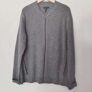 Aether Men's Full Zip Wool Sweater